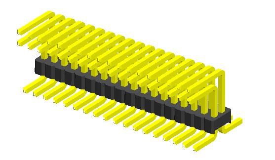 Cabezal de pin especial de 1,27 mm SMT de doble fila