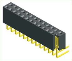 2.54mm Female Header Dual Row Angle Type H:8.5