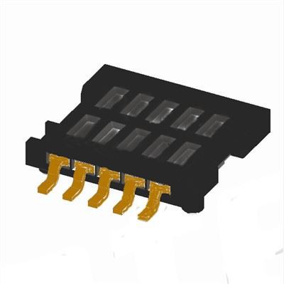 Tablero de 1.0mm para abordar macho 2x5p altura de acoplamiento = 2.0mm BB1.0m
