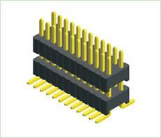 Cabezal de pin de 1,27 mm Doble fila Stand-up SMT