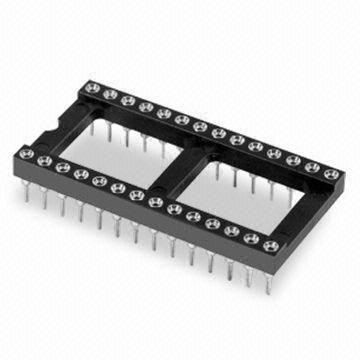 Zócalo doble en línea DIP recto de 2,54 mm